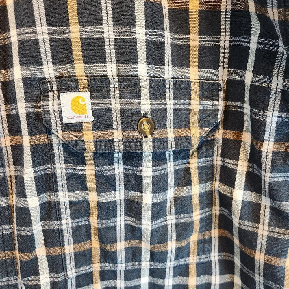 Carhartt Shirt‎ Mens 3XL Multicolor Relaxed Fit Plaid Cotton Pockets Button Down